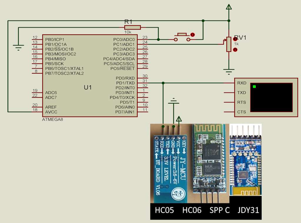 AnyScan209 external sensor schematic diagram showing microcontroller connection for ground scanner