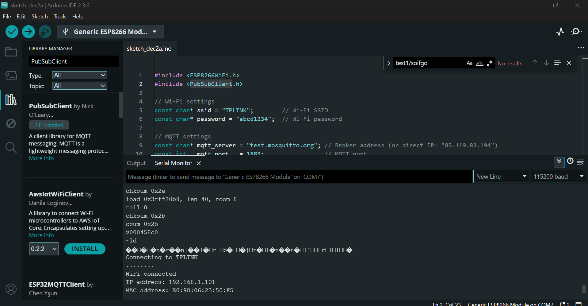 Serial Output