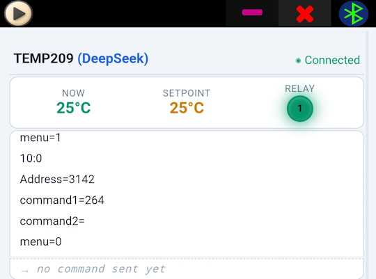 Terminal showing remote codes
