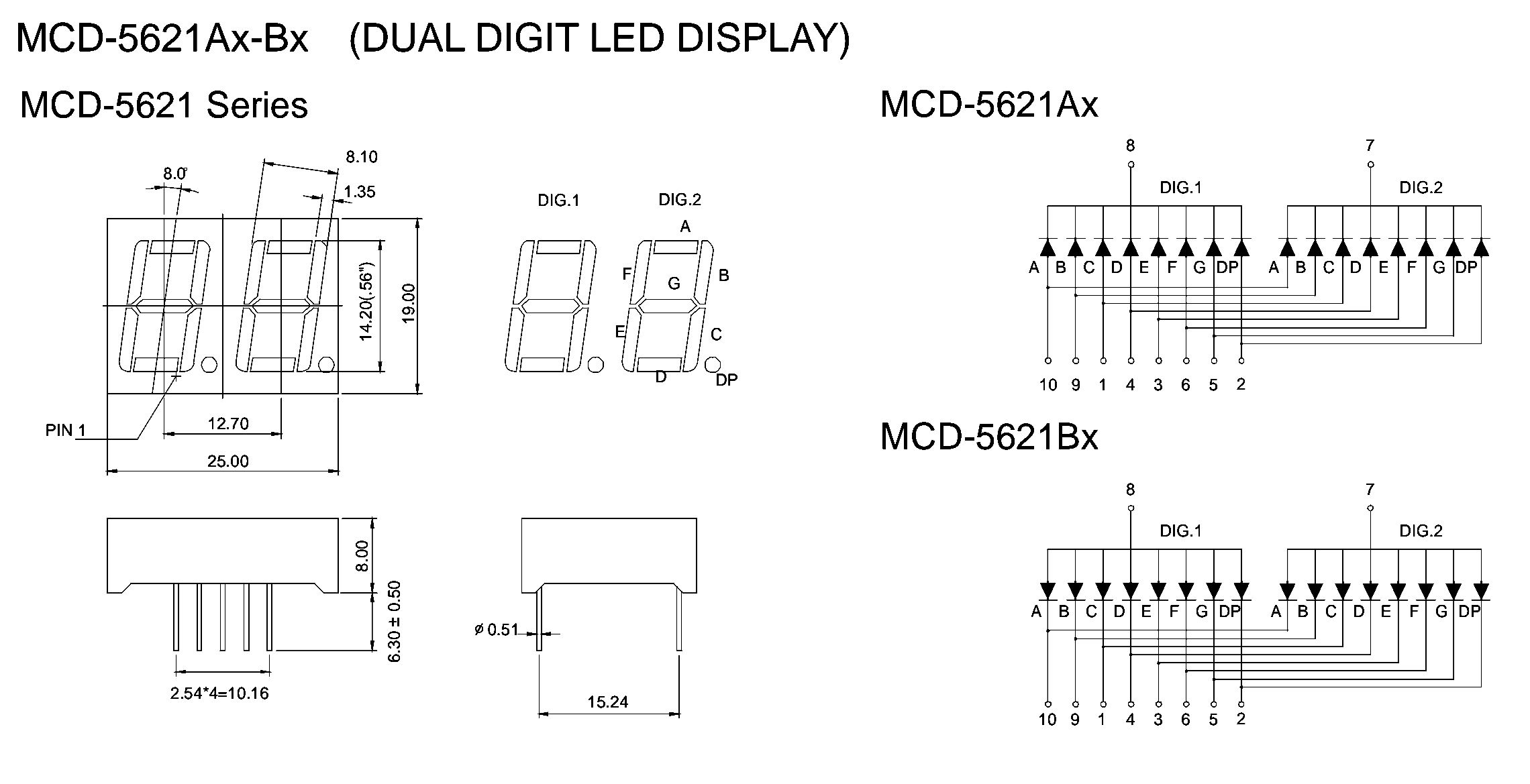 2-digit 7-segment display